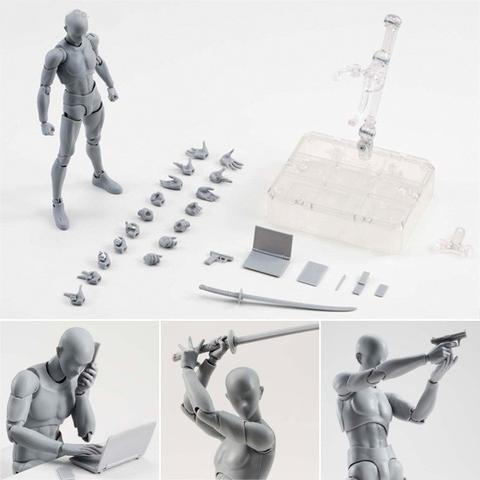 Body-kun + Body-chan - Gris - Offre Groupée 2 En 1 - Body Kun Figurine