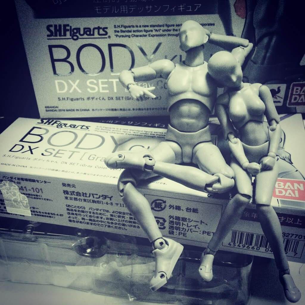 Body-kun + Body-chan - Gris - Offre Groupée 2 En 1 - Body Kun Figurine