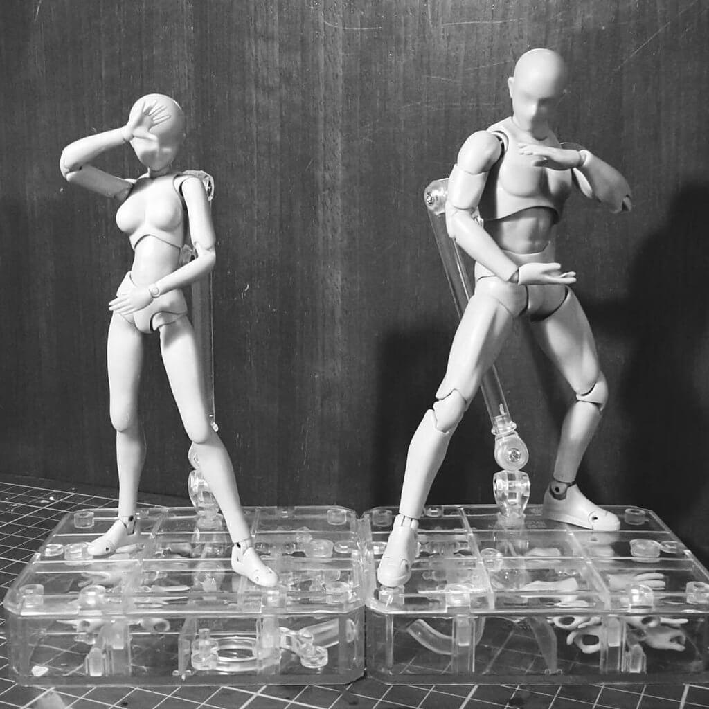 Body-kun + Body-chan - Gris - Offre Groupée 2 En 1 - Body Kun Figurine