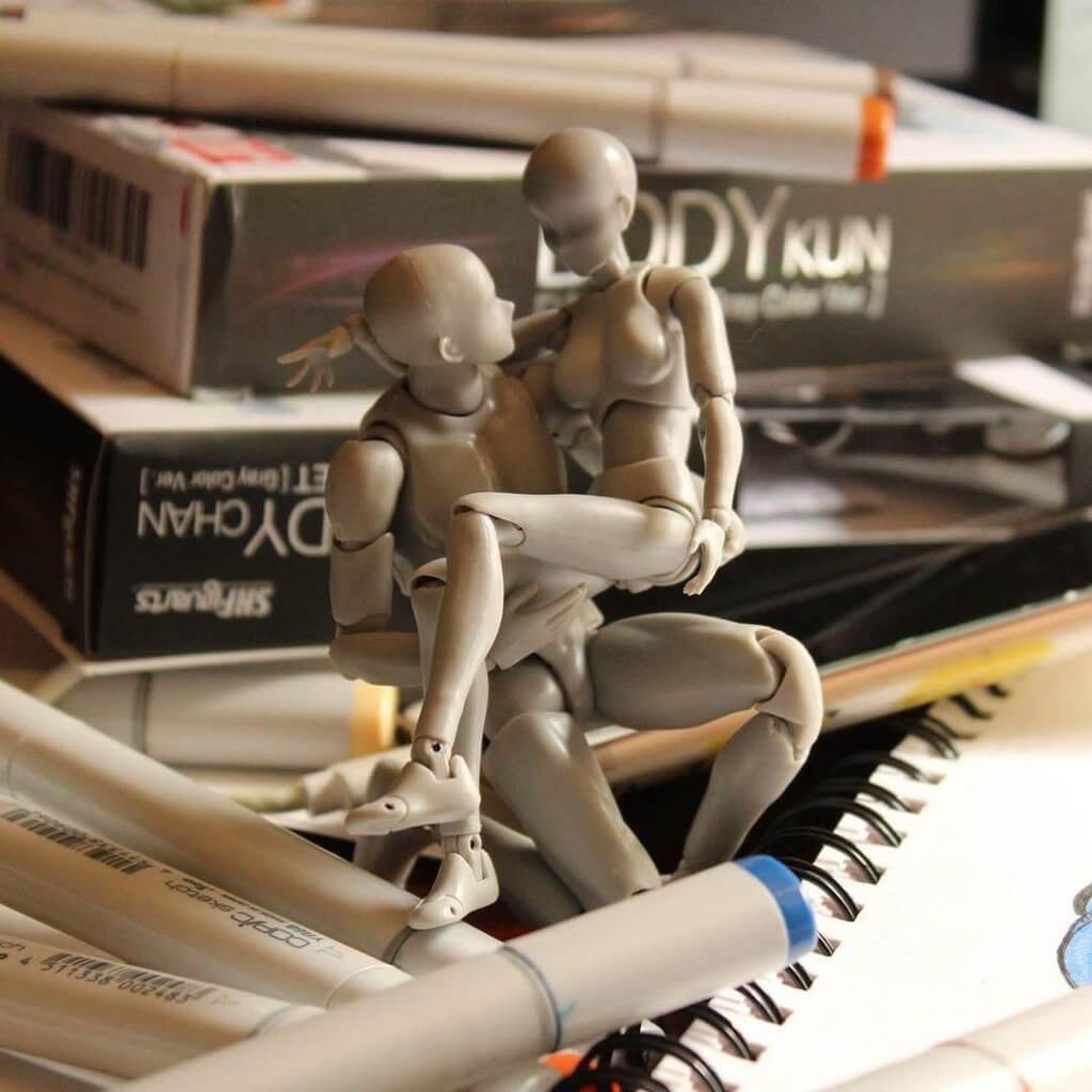 Body-kun + Body-chan - Gris - Offre Groupée 2 En 1 - Body Kun Figurine