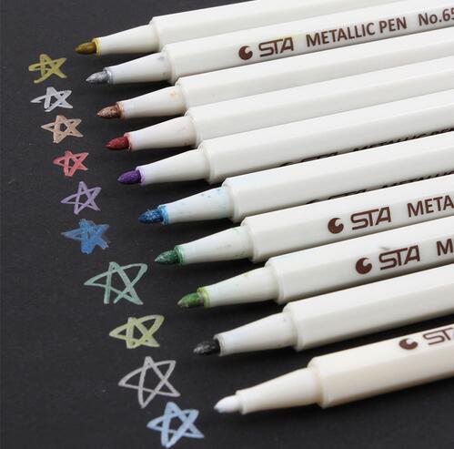 Feutres Couleurs Métalliques Lot De 10 - Body Kun Figurine